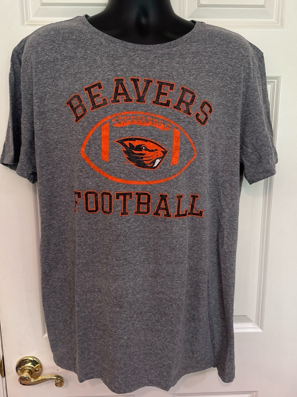Oregon State Beavers Football Gray Short-Sleeve Graphic T-Shirt